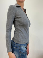 💻BEST PICKS | small grey long sleeve collared shirt