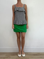 BEST PICKS | medium black and white gingham ruffle top