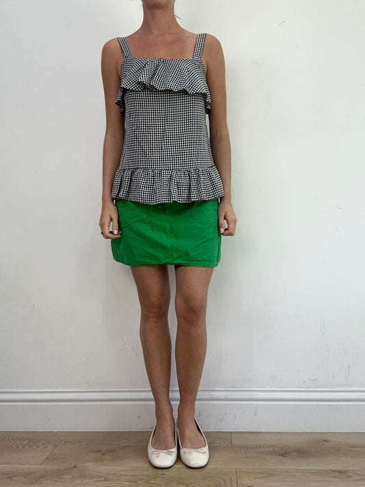 BEST PICKS | medium black and white gingham ruffle top