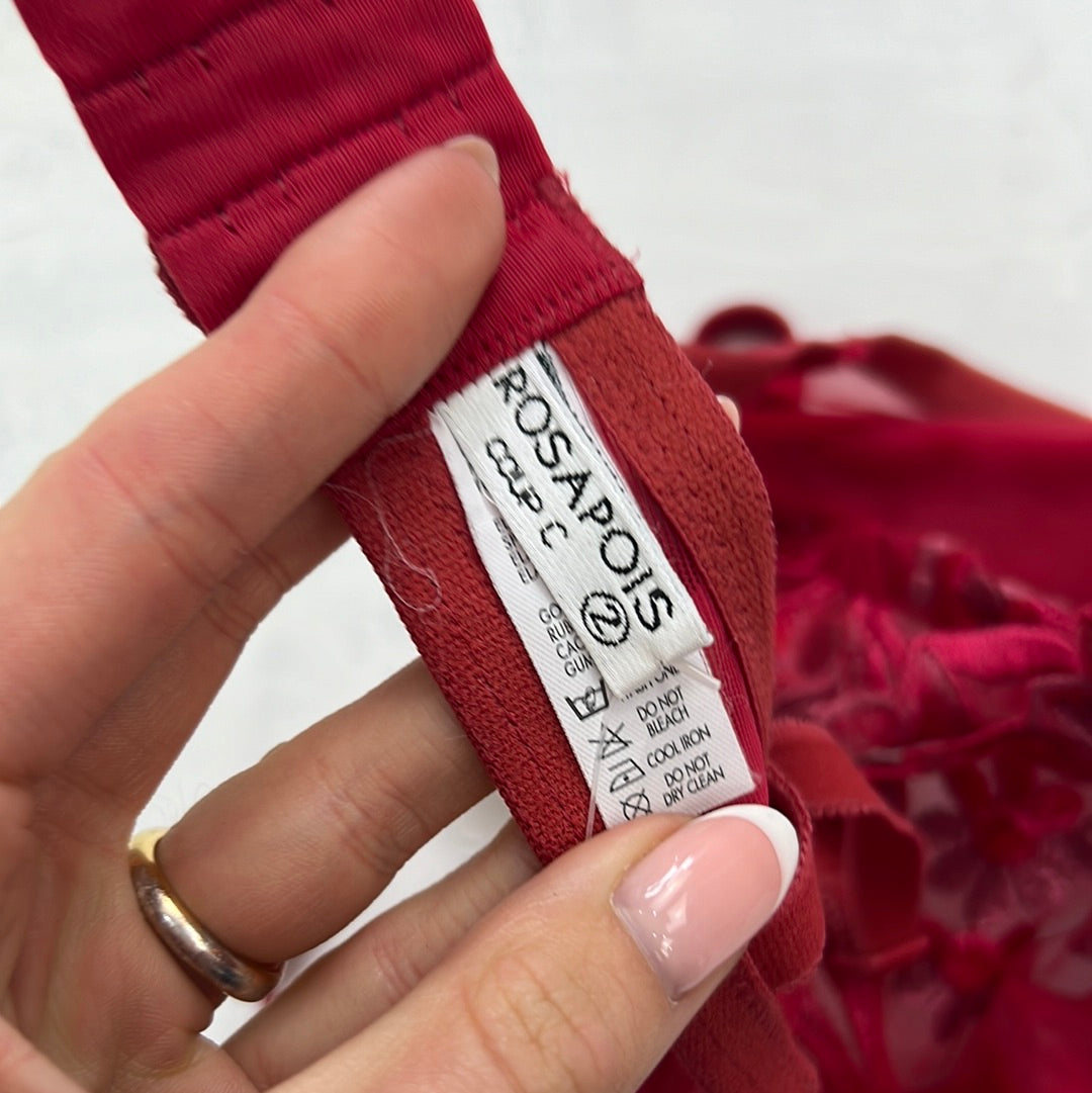 TAYLOR SWIFT DROP | medium red lace bra