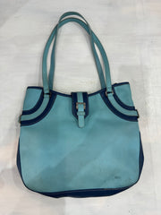 vintage edit thirty-four | blue faux leather shoulder bag