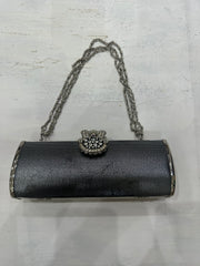 Hochzeit Gast Drop | silberne Clutch-Kettentasche