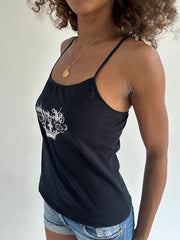 euro trash | small black vest with graphic logo