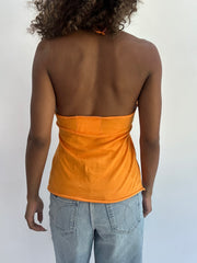 beach drop | small/medium orange old bershka O vestido de alta qualidade das mulheres