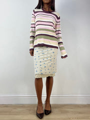 BEST PICKS | small cream and purple striped jumper
