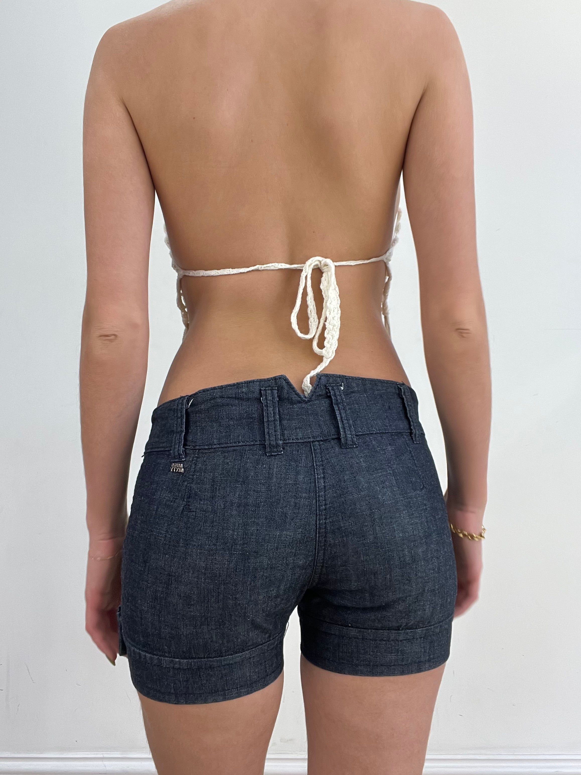 vintage edit seventeen | small dark wash miss sixty shorts