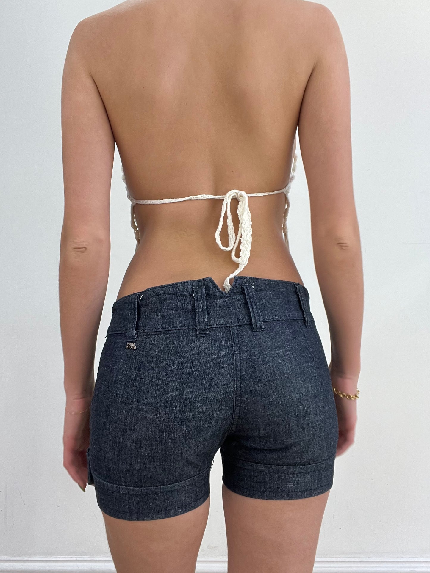 vintage edit seventeen | small dark wash miss sixty shorts