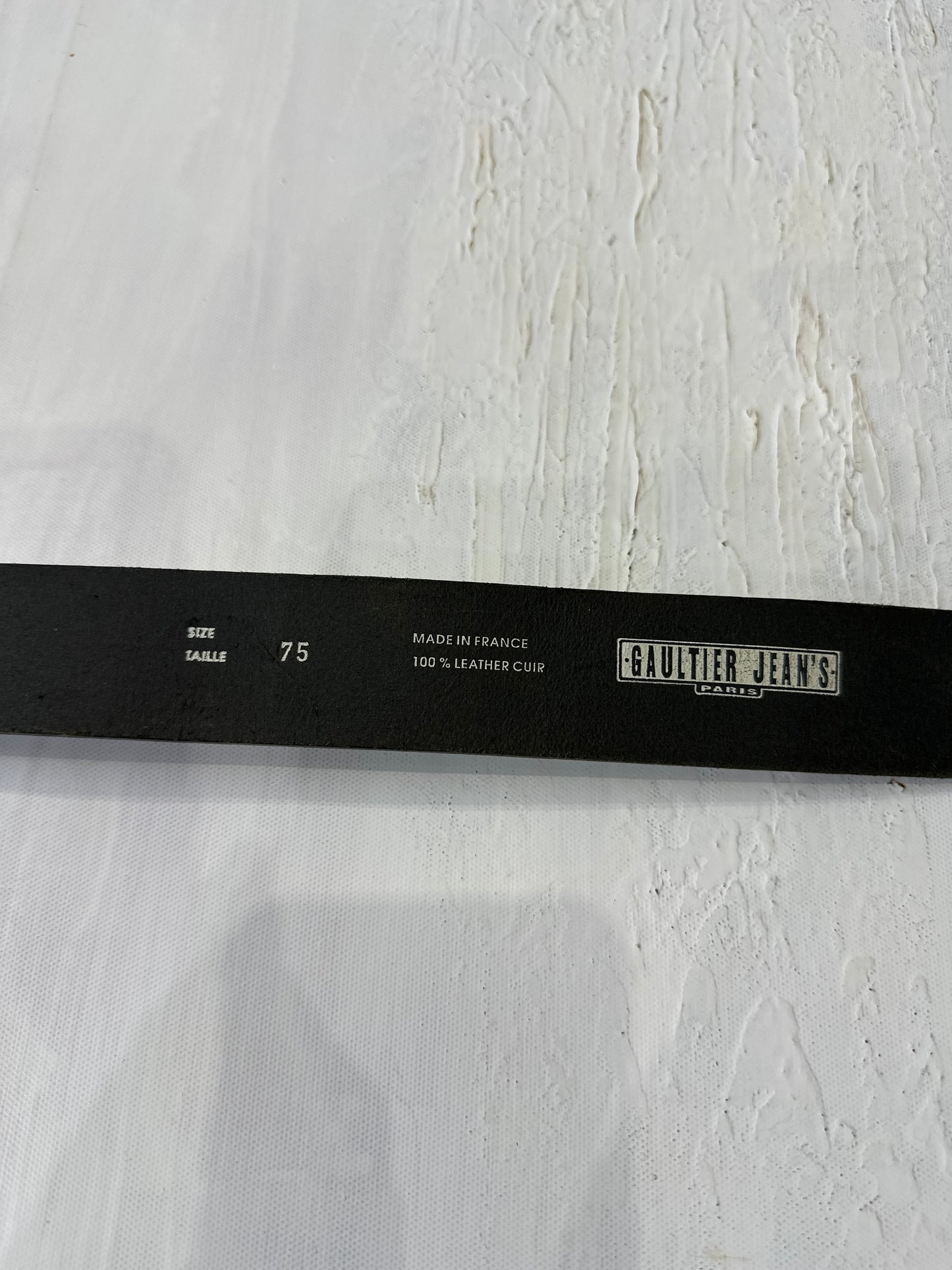 winter edit | black gaultier jeans leather belt with logo buckle