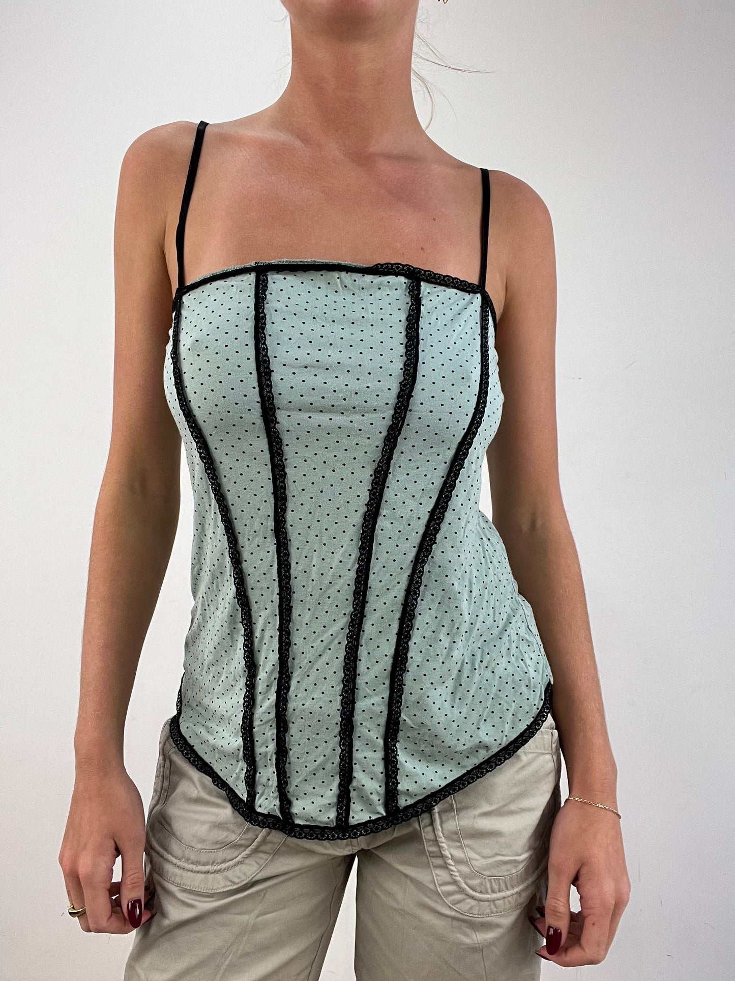 vintage edit fourteen | large blue h&m polka dot cami