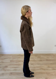 small brown suede jacket