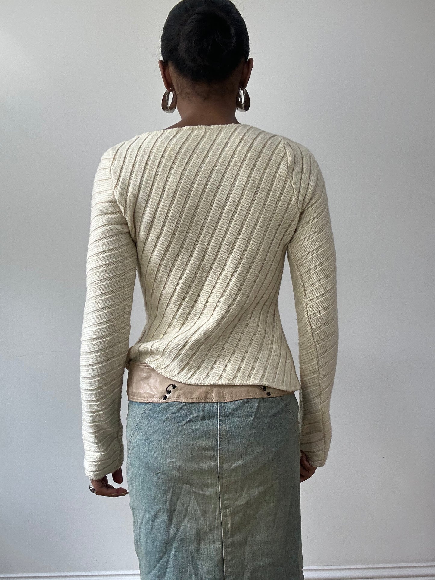 BEST PICKS | small cream calvin klein jumper with ribbed detail