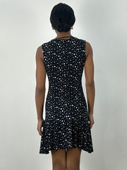 MOB WIFE DROP | small black polka dot mini dress