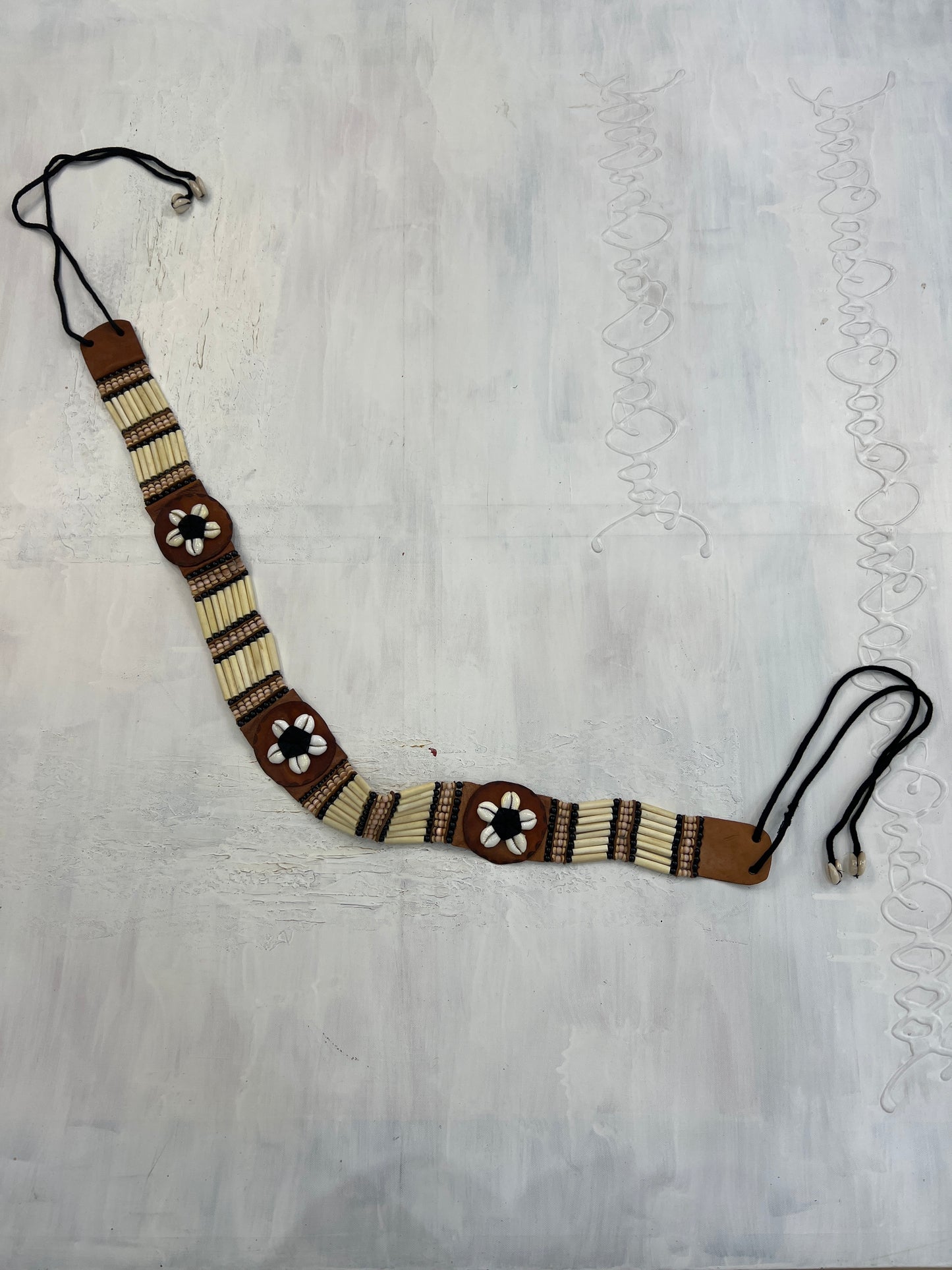 🐚#24 brown and cream shell belt