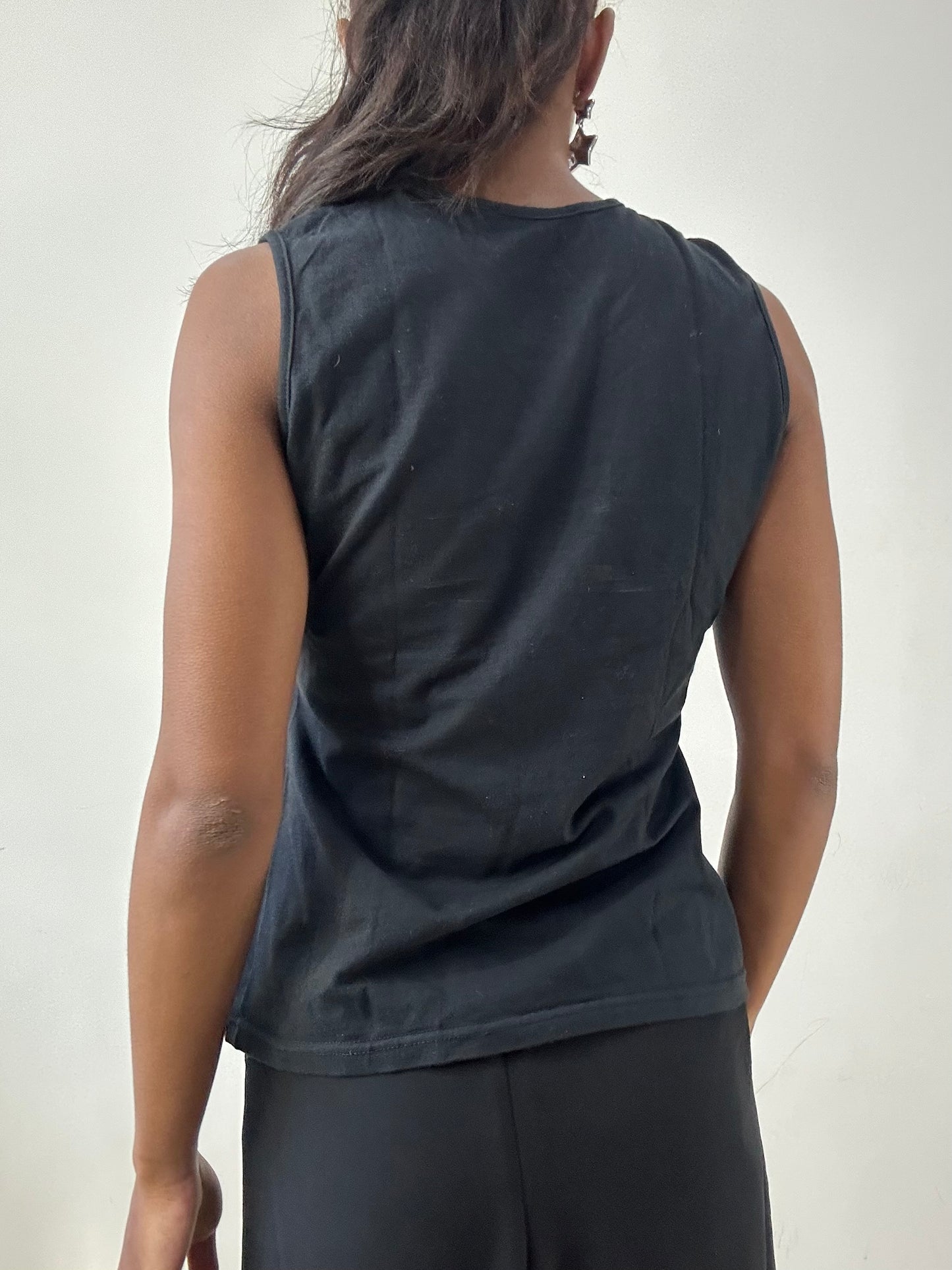 BEST PICKS | small black vest top with graphic print