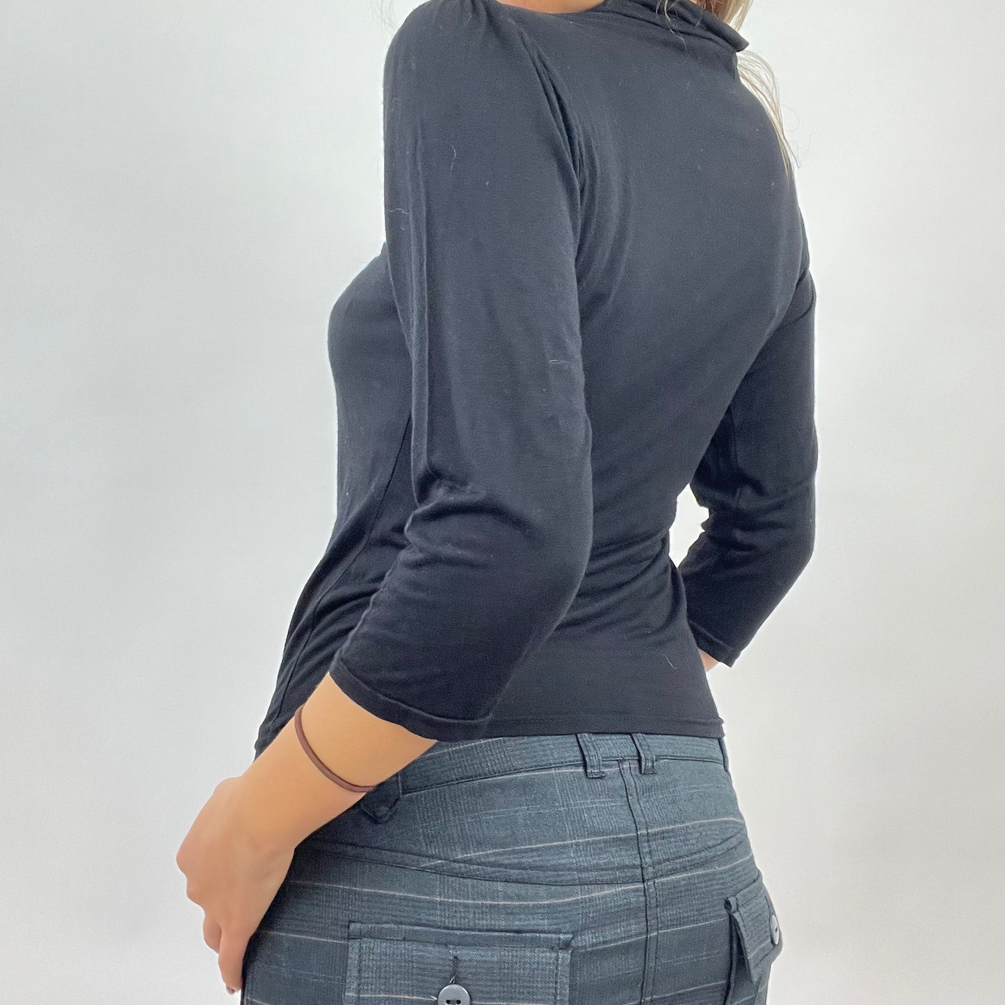 CORPCORE DROP | small black double layered long sleeve top