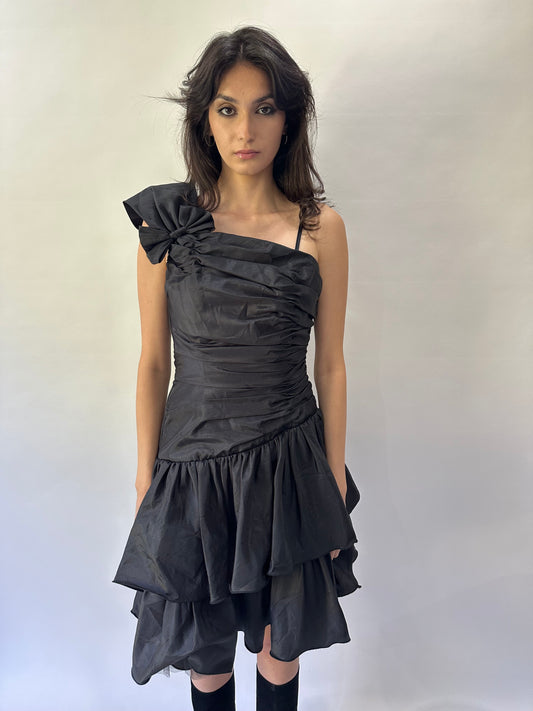 devil wears prada | medium black structured mini dress