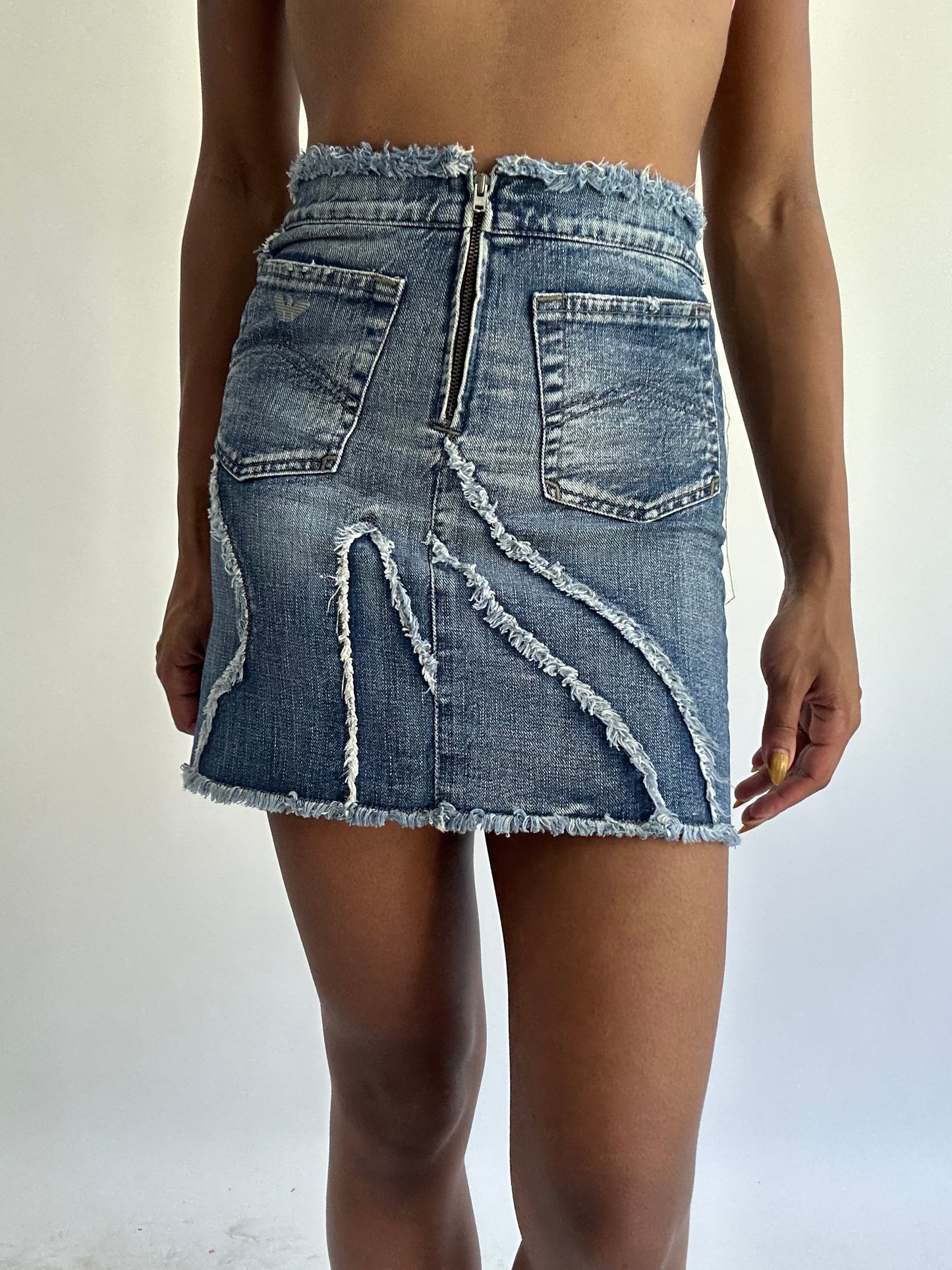BEST PICKS | small blue armani junior denim midi skirt