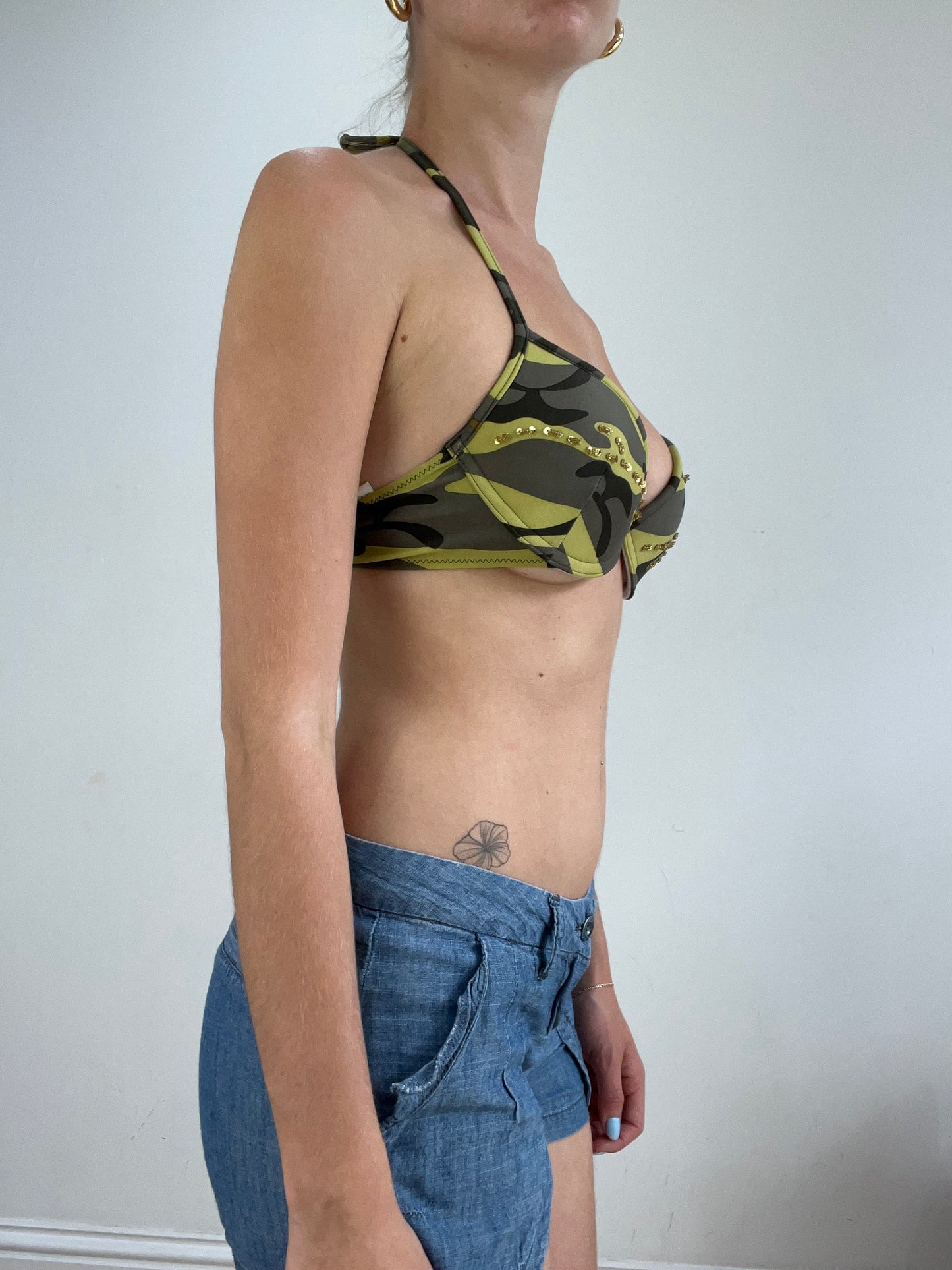 vintage edit twenty eight | small khaki bikini set with camo print