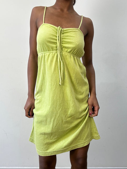 BEST PICKS | small light green towelling mini dress
