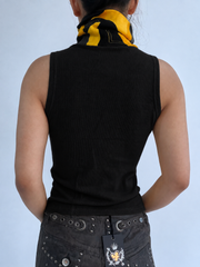 ‼️ | small black and yellow patterned high neck top