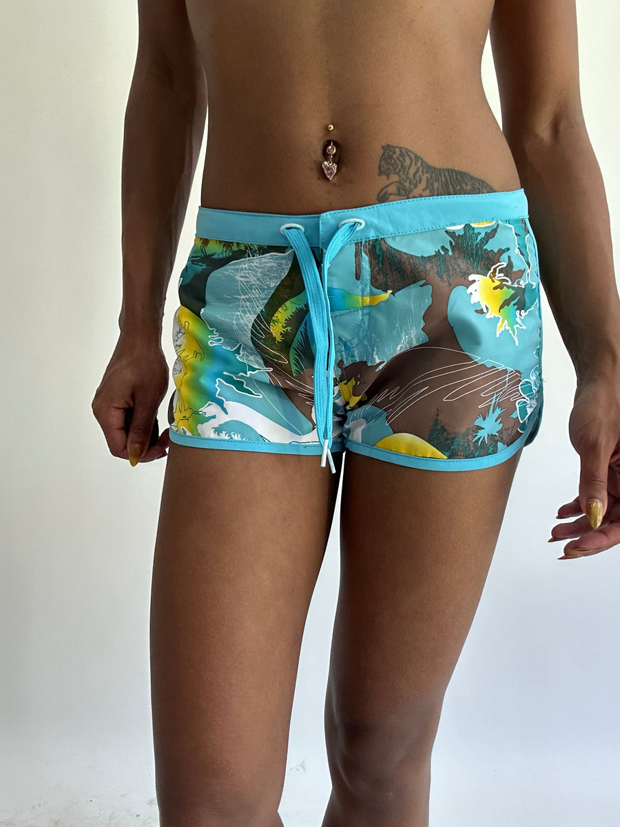 MEJORES SELECCIONES | pequeños mini shorts tropicales o’neill azules