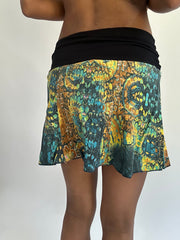 ‼️ | small blue and yellow patterned mini skirt