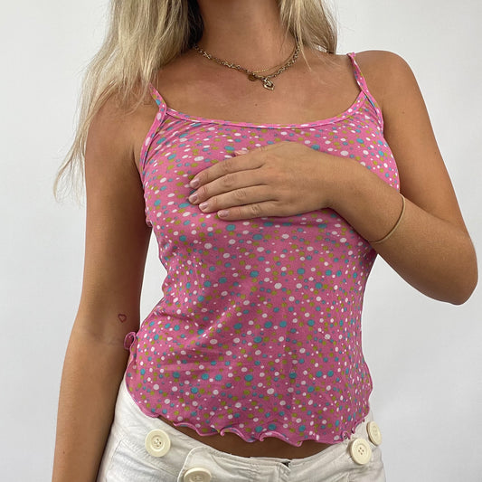 💚 💻 FRESHERS FITS DROP | small pink intimissimi polka dot mesh cami