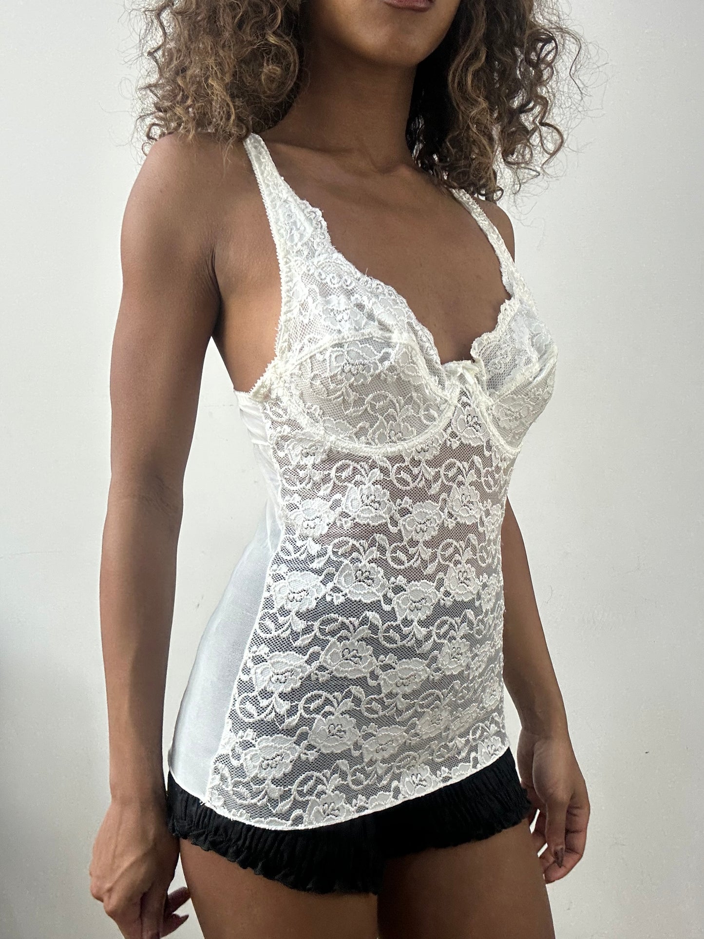 vintage edit: valentine’s day | small white lace vest corset top