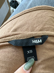 GIRLBAND DROP | extra small old h&m brown front tie top