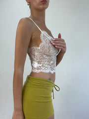 💻‼️ baby pink lace crop top