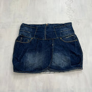 FUTURECORE DROP | xs Minirock aus dunklem Denim