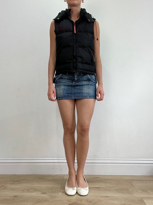 vintage edit twenty-two | small black miss sixty gilet puffer jacket