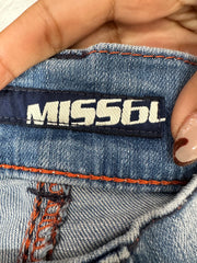 💚 ג׳ינס ⁨miss sixty⁩ – כחול – מידה ⁨m⁩ – ⁨vintage edit thirty-one⁩