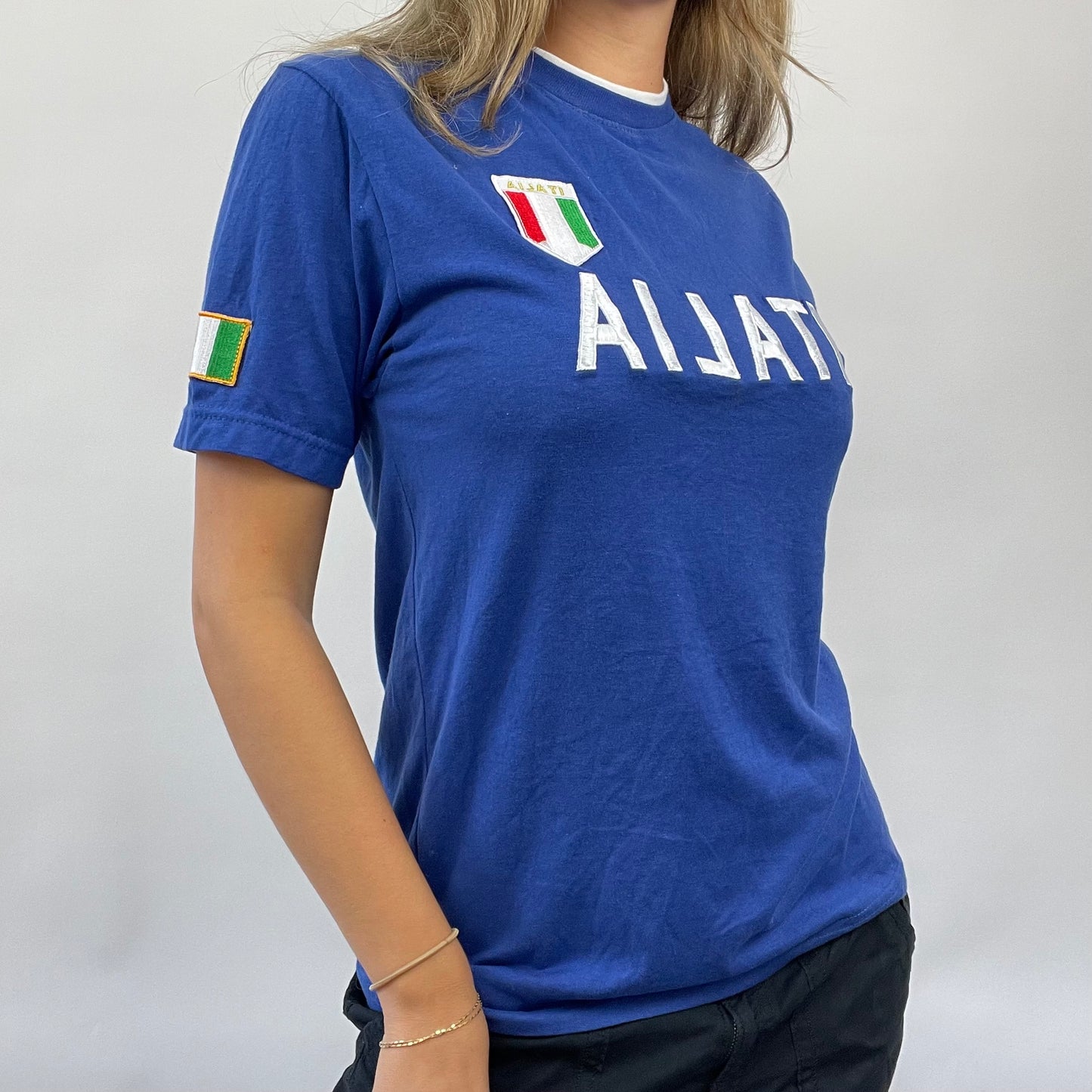 POSH AND BECKS DROP | medium blue italia t-shirt