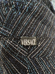 vintage edit seventeen | small navy versace sparkly midi skirt