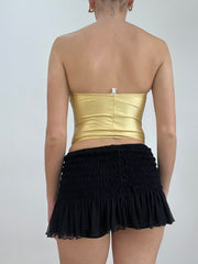 💻 vintage edit twenty | small yellow beaded bandeau top