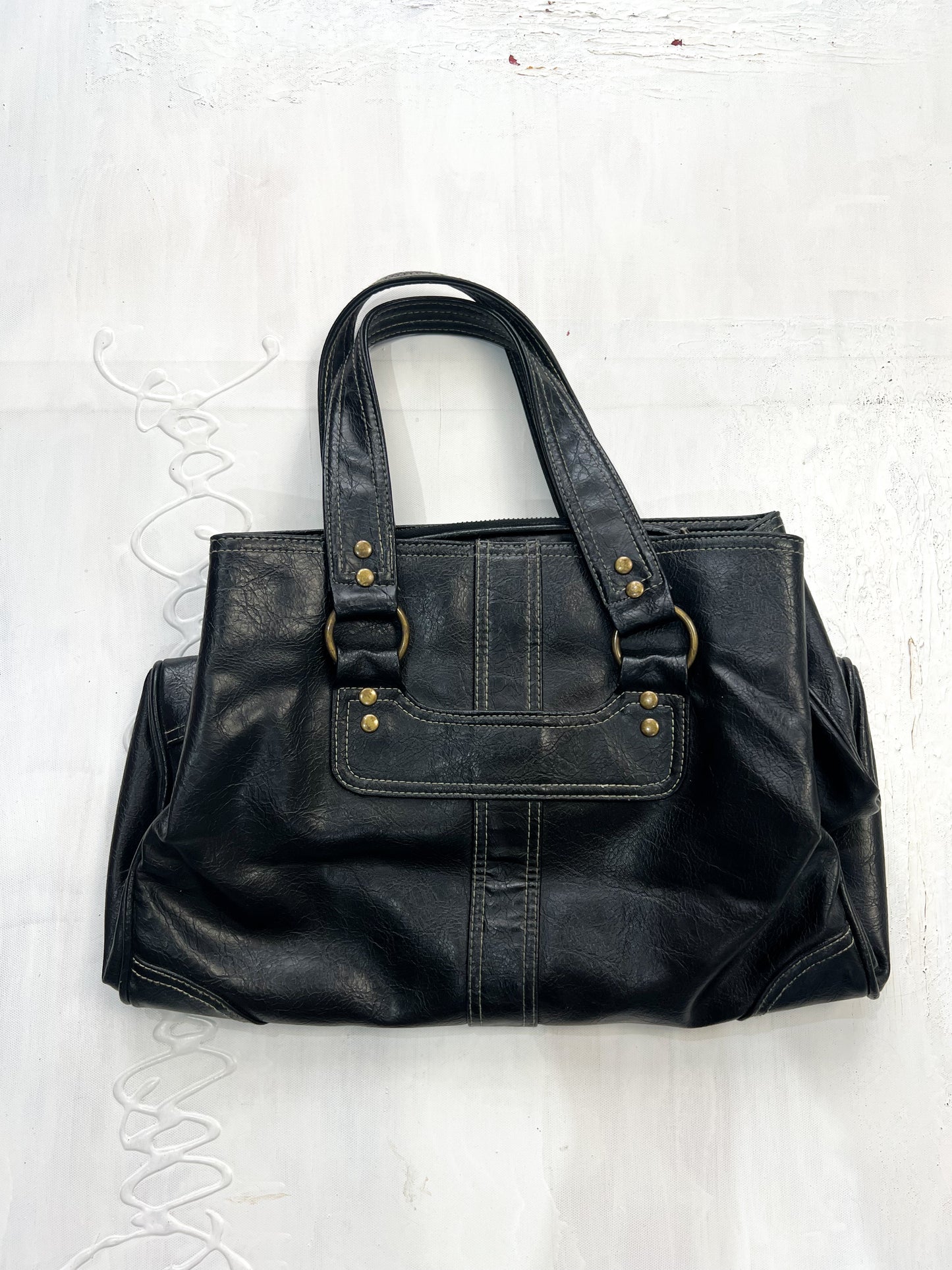 gilmore girls | black structured handbag