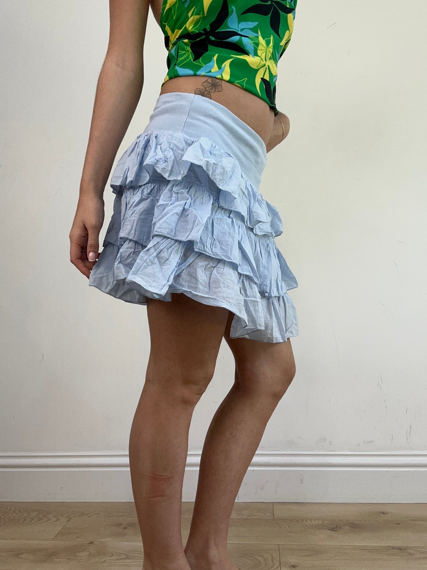 BEST PICKS | medium blue ruffle skirt