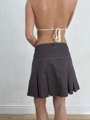 vintage edit seventeen | large brown orsay pleated skirt