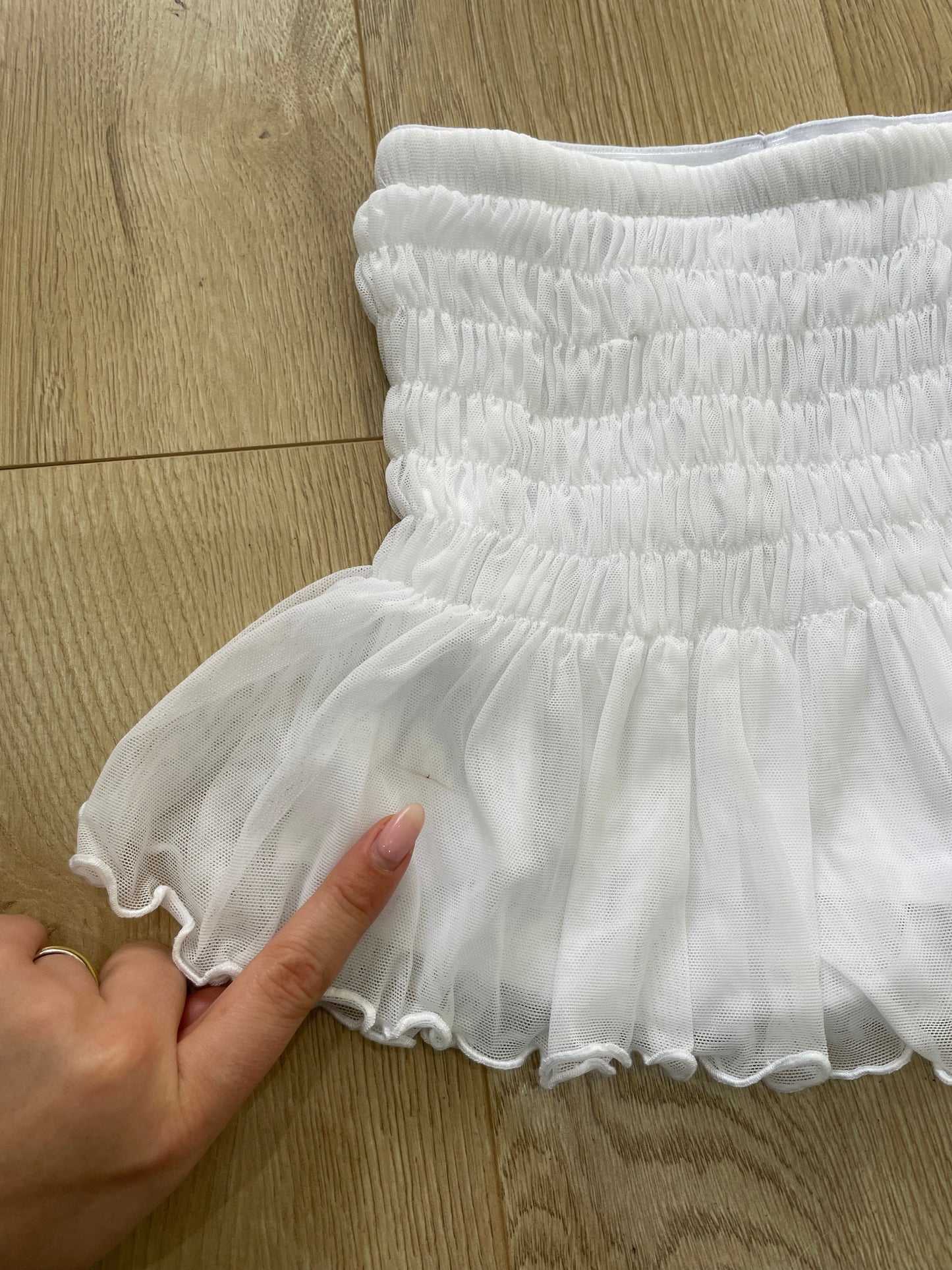 #273 SAMPLE SALE | extra small poppy skort in white