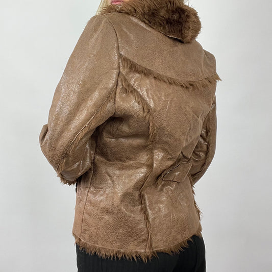 💻 90s MINIMALISM DROP | medium brown coat with fur detail