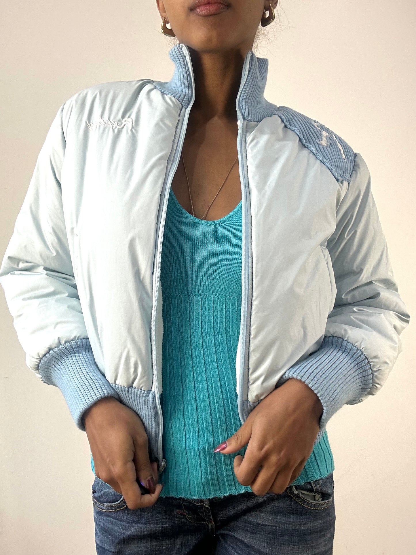 winter edit | small blue replay puffer jacket
