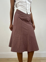 vintage edit fifteen | extra small pink orsay midi skirt