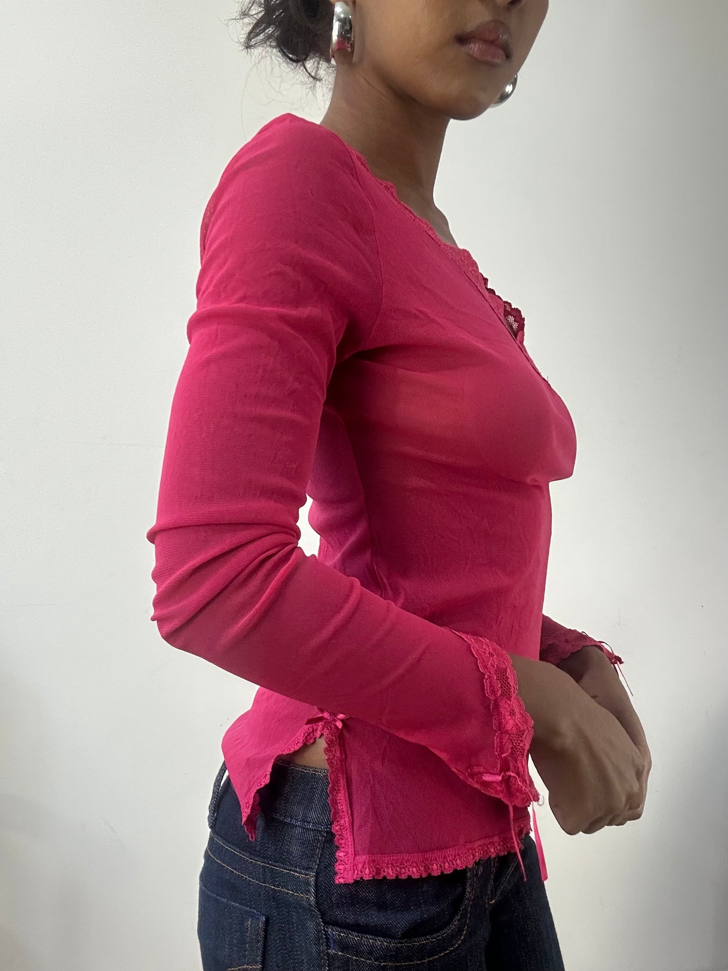AUTUMN EDIT | small pink intimissimi sheer long sleeve top