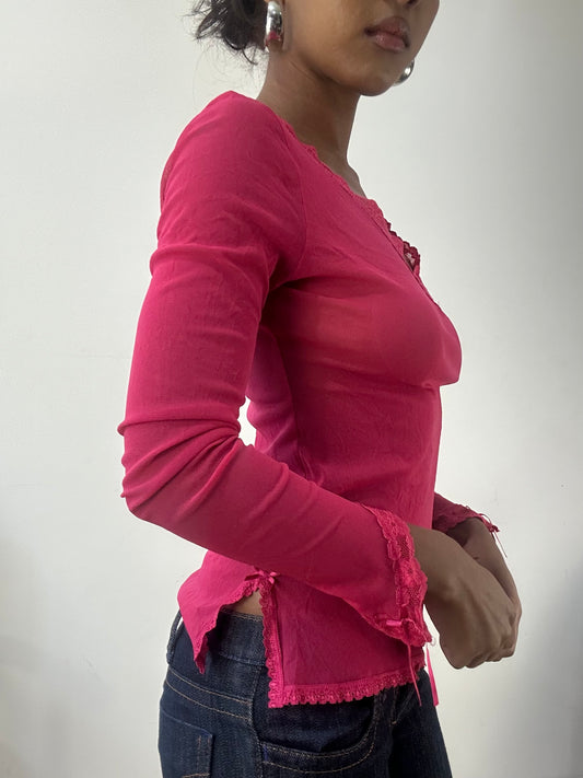 AUTUMN EDIT | small pink intimissimi sheer long sleeve top