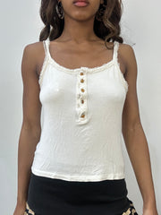 vintage edit: fashion week | small/medium white dolce and gabbana top