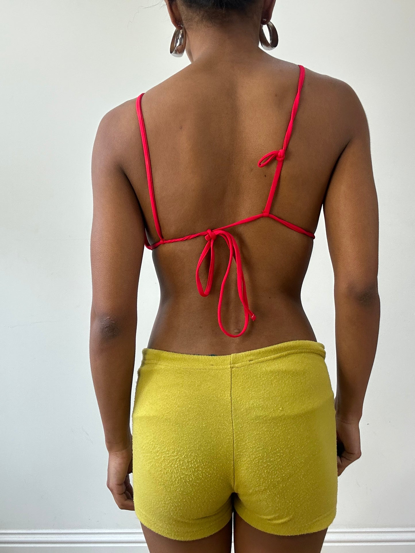 vintage edit thirty-one | small red ruched bikini set