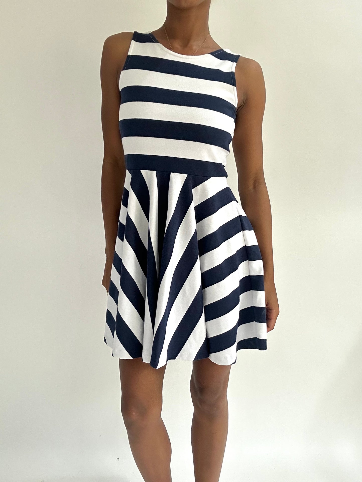 summermaxxing drop | extra small navy ralph lauren striped mini dress
