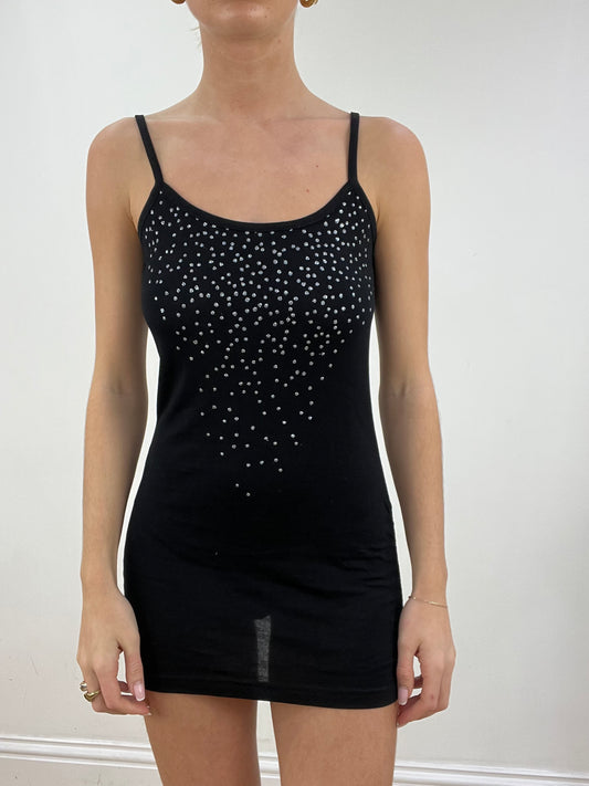💻BEST PICKS | small black diamanté mini dress
