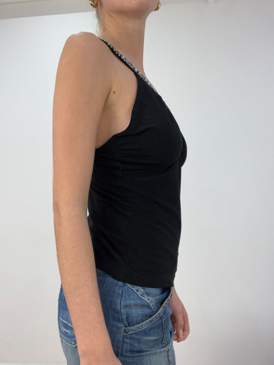 WINTER FAVOURITES | small black beaded cami top